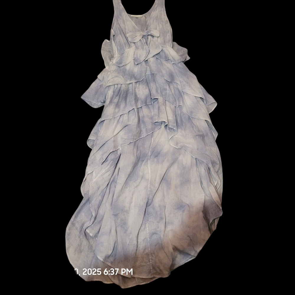 LOVE SHACK FANCY Risley High Low Ruffled Cotton Dress - Picture 4 of 5